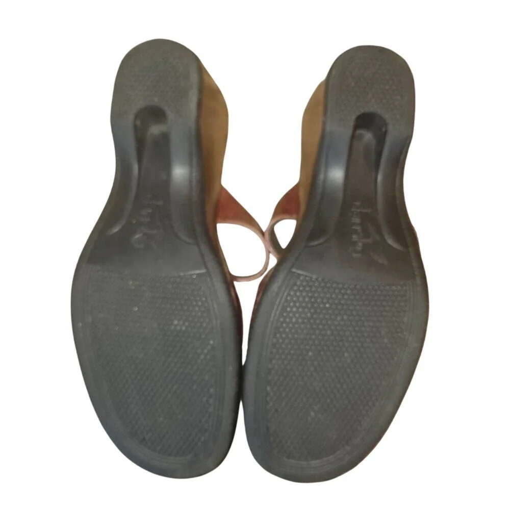 Dansko Annabel Leather platform slide sz US 9.5 EU 40 in Brown‎